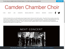 Tablet Screenshot of camdenchamberchoir.org.uk